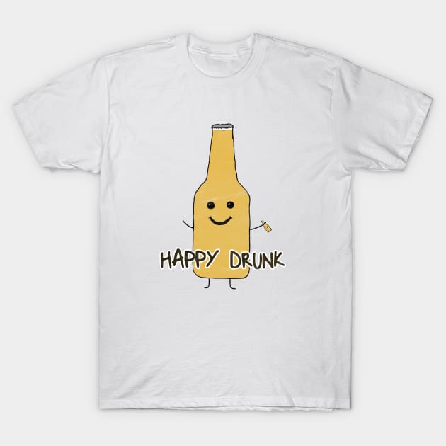 Happy Drunk T-Shirt by karutees